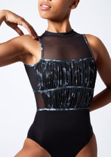 Bloch Kara Black Floral Halter Leotard