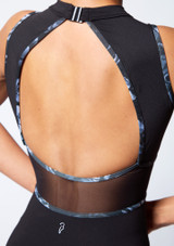 Bloch Kara Black Floral Halter Leotard