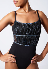 Bloch Ayla Black Floral Camisole Leotard