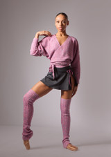 Move Dance Alexa Space Dye Dance Wrap Plum Front [Purple]