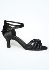 Alegra Giorgia Black Satin Dance Shoe - 2.25"