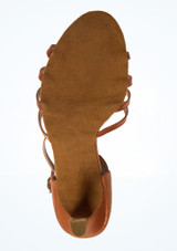 Alegra Carla Tan Satin Dance Shoe - 2.5" [Tan]