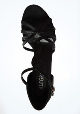 Alegra Carla Black Satin Dance Shoe - 2.5" [Black]