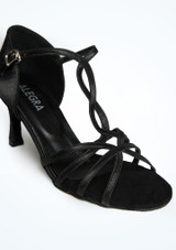 Alegra Carla Black Satin Dance Shoe - 2.5" [Black]