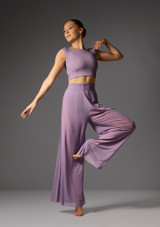 Jolista Beloved Wide Leg Trouser Dark Lilac Front [Purple]