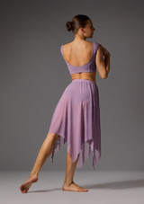 Jolista Harmony Hankerchief Hem Lyrical Skirt Dark Lilac Back 3 [Purple]