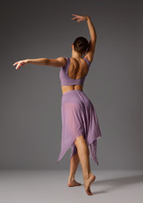 Jolista Harmony Hankerchief Hem Lyrical Skirt Dark Lilac Back [Purple]