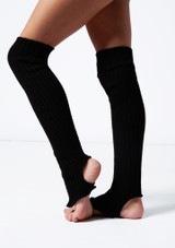Alegra Short Leg Warmers - 60cm Black Side [Black]