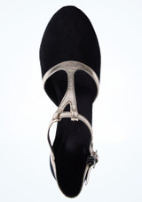 Move Dance Juana T-Bar Dance Shoe - 1.75" Black Top [Black]