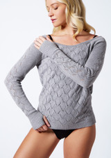 Bloch Mila Knit Sweater Grey Front 3 [Grey]