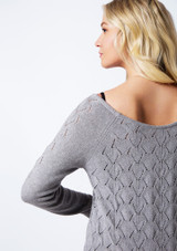 Bloch Mila Knit Sweater Grey Back 2 [Grey]
