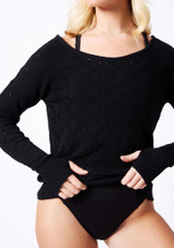Bloch Mila Knit Sweater Black Front 3 [Black]