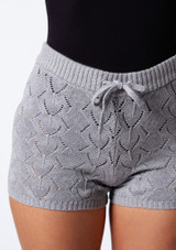 Bloch Lily Knit Tie Shorts Grey Back [Grey]