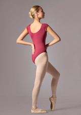 Move Dance Girls Lyla Cap Sleeve Leotard Burgundy Front 3 [Red]