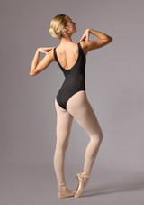 Move Dance Girls Indie Tank Sleeve Leotard Black Front [Black]