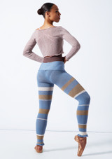 Intermezzo Ezra Stripe Bamboo Warm Up Pants Blue Back [Blue]
