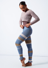 Intermezzo Ezra Stripe Bamboo Warm Up Pants Blue Front 2 [Blue]