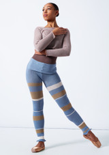 Intermezzo Ezra Stripe Bamboo Warm Up Pants Blue Front [Blue]