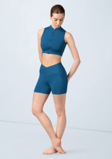 Bloch Harietta V  front shorts with side pockets Peacock Front [Blue]