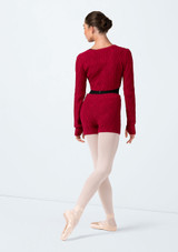 Bloch Atiyah Wrap Knit Crop Top Cherry Back [Red]