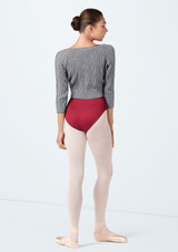 Bloch Bianca Crop Knit Sweater Grey Back [Grey]