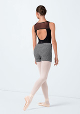 Bloch Lutina Knit Shorts Grey Back [Grey]