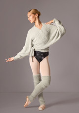 Move Dance Aletta Fluffy Leg Warmers Spring Green Front 2 [Green]