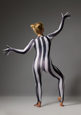 Jolista Gambit Stripe Glove Catsuit Black-White 2 [Black]