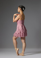Jolista Twilight Bloom Ruffle Ballet Dress Rose Pink 5 [Pink]