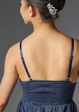 Jolista Twilight Bloom Ruffle Ballet Dress Navy Blue 6 [Blue]