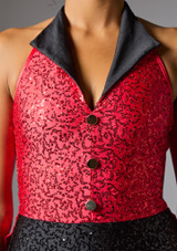 Jolista Jitterbug Sequin Skirted Leotard Red 3 [Red]