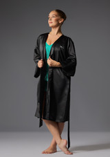 Jolista Satin Dance Robe Black [Black]
