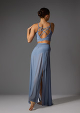 Jolista Faithful Long Mesh Skirt Slate Blue Back [Blue]