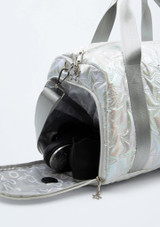 Metallic Star Travel Duffle Bag Silver Front 5 [Silver]