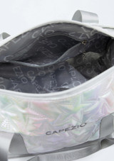 Metallic Star Travel Duffle Bag Silver Front 4 [Silver]