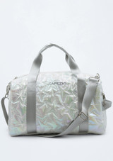 Metallic Star Travel Duffle Bag Silver Front [Silver]
