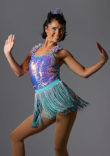 Mermaid Dress Turquoise Front 4 [Blue]