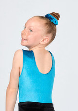 Alegra Soar Velour Gymnastics Scrunchie Teal Back 4 [Blue]