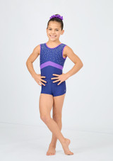 Move Dance Majesty Gymnastics Shorts Navy Blue Front 2 [Blue]