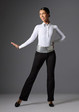 Jolista Sequin Cumberbund Silver Front 9 [Silver]