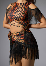 Jolista Cheetah Chic Costume Brown Front [Brown]