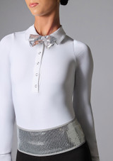 Jolista Sequin Bowtie Silver Front 3 [Silver]