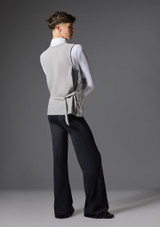 Jolista Men's Maestro Costume Waistcoat Silver Front 5 [Silver]