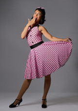 Jolista Peggy Polka Costume Black-Pink Front 7 [Black]