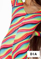 Alegra Print Alison Asymmetric Catsuit DIA Back [Patterned]