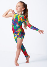 Asymmetric catsuit JUN Front [Green]