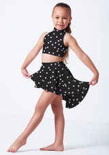 Alegra Girls Print Sara High-Low Skirt POL Front [Patterned]