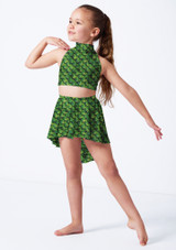 Alegra Girls Print Sara High-Low Skirt SCA Front [Patterned]