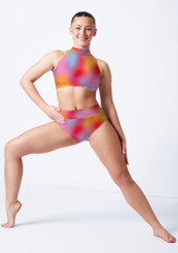 Alegra Print Electra Racer Crop Top BAC Front [Patterned]