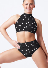 Alegra Print Electra Racer Crop Top POL Front [Patterned]